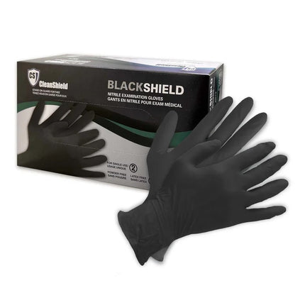 CleanShield Nitrile Examination Gloves, 5 MIL, Black, 2XL, 100 Gloves/Box-B2B Discounters