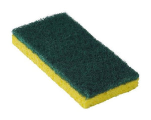 American Plastics™ Scrub Sponge, Yellow/Green, 3.5"x6", 1/Each-B2B Discounters