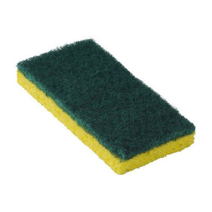 American Plastics™ Scrub Sponge, Yellow/Green, 3.5"x6", 1/Each-B2B Discounters