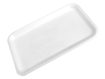 CKF™ 17S White Foam Tray, 9-3/8" X 4-3/8" X 5/8", 1000/Case-B2B Discounters