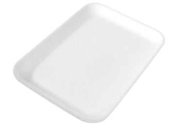 CKF™ 2S White Foam Tray, 8-1/5" X 5-7/10" X 5/8", 500/Case-B2B Discounters