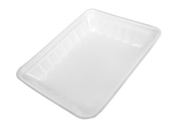 CKF™ 809P White Foam Tray, 11" X 9.25" X 2", 200/Case-B2B Discounters