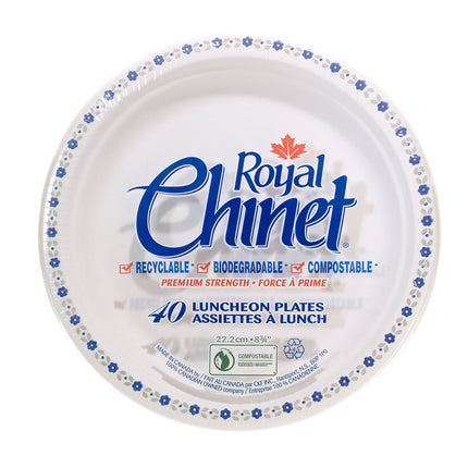 Chinet Classic White, Round All Occasion Fiber Plates, 8.75" 720/unit, Made in Canada-B2B Discounters