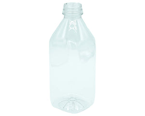 Juice Bottle PET Square, 1L, Clear, 168/Case-B2B Discounters