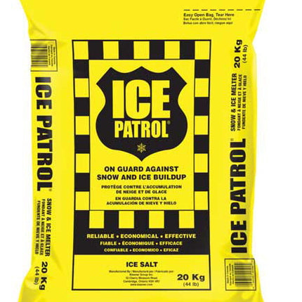Ice Patrol® Rock Salt, White, 20kg, Sold Individually-B2B Discounters