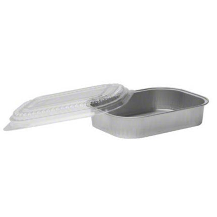 HFA® Foil Container with Lid, Platinum, 16oz, 100/Case-B2B Discounters