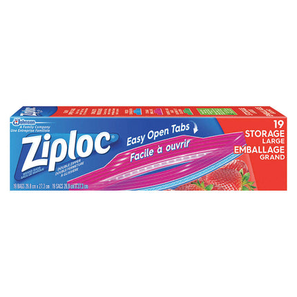 Ziploc® Storage Bags, Large, 19 Bags/Box, 12 Boxes/Case-B2B Discounters