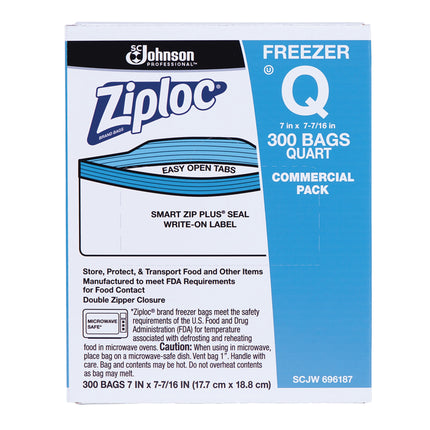 Ziploc® Freezer Quart Bag, 300/Case-B2B Discounters