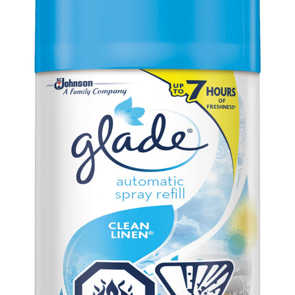 Glade® Automatic Spray Refill - Clean Linen®, 175g, 6/Case-B2B Discounters