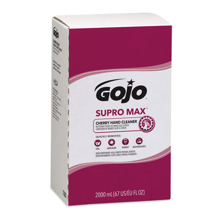GOJO® Supro Max Hand Cleaner, Tan Liquid, Cherry Fragrance, 2L,‚ 4/Case-B2B Discounters