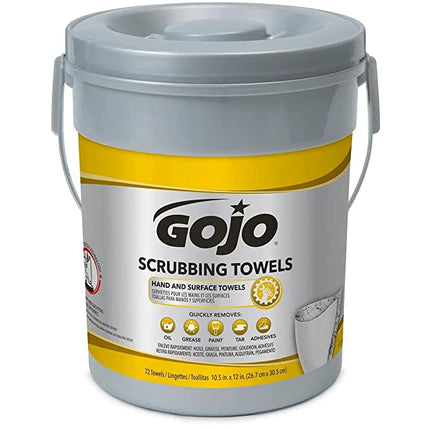 GOJO Scrubbing Towels Citrus Scent 72 Sheets/Tub, 6/Case-B2B Discounters