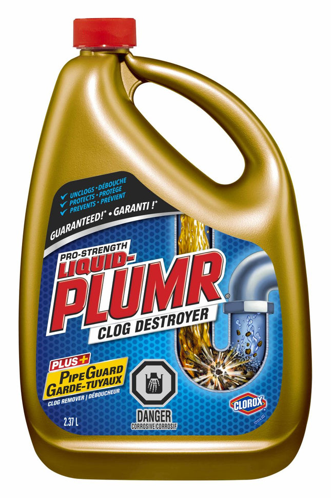 Clorox® Liquid-Plumr Pro Drain Cleaner, 2.37 L, 6/Case