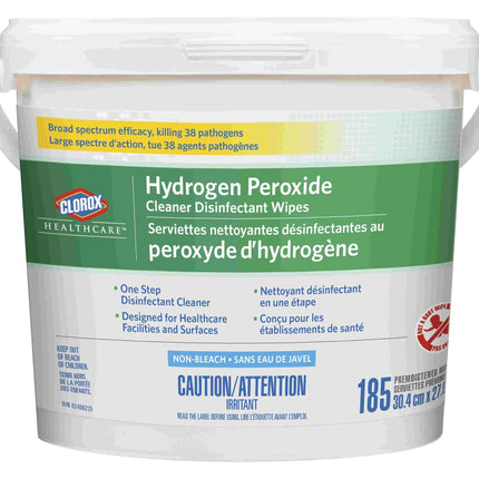 Clorox® Peroxide Disinfectant Cleaner, 185 Count, 2/Case-B2B Discounters