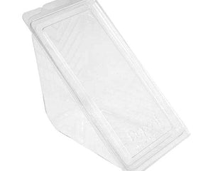 Tilton® Repost Hinged Sandwich Wedge, 6.8" X 4.9" X 3.5", PET, Clear, 300/Case