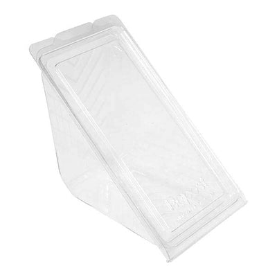 Tilton® Repost Hinged Sandwich Wedge, 6.8" X 4.9" X 3.5", PET, Clear, 300/Case
