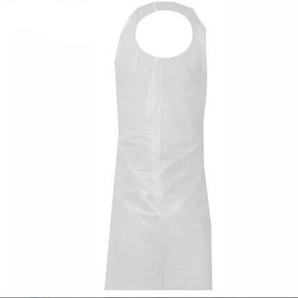 Ronco® Plastic Bib Apron, White, 28"x46", 100/Pack-B2B Discounters