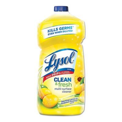 Lysol® Disinfectant Clean & Fresh Multi Surface Cleaner, Sparkling Lemon & Sunflower Essence, 4.26 L, 4/Case-B2B Discounters