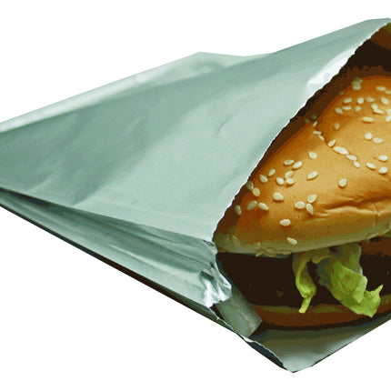 Atlas Paper Burger Foil Bags, 6" X 0.75" X 6.75", Laminated, 500 Bags/Case-B2B Discounters