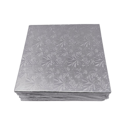 Enjay Cake Board, 10" X 0.70", Silver, Straight Edge, 150/Case-B2B Discounters