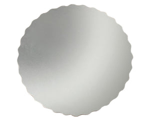 Enjay Cake Board, 9" X 0.70", Silver, Scalloped Edge, 150/Case-B2B Discounters