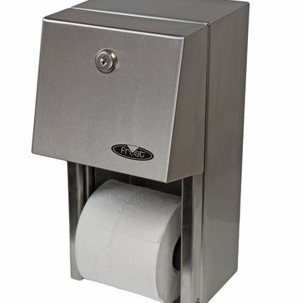 Frost™ Double Toilet Paper Dispenser, Stainless Steel Finish, 1/Each-B2B Discounters