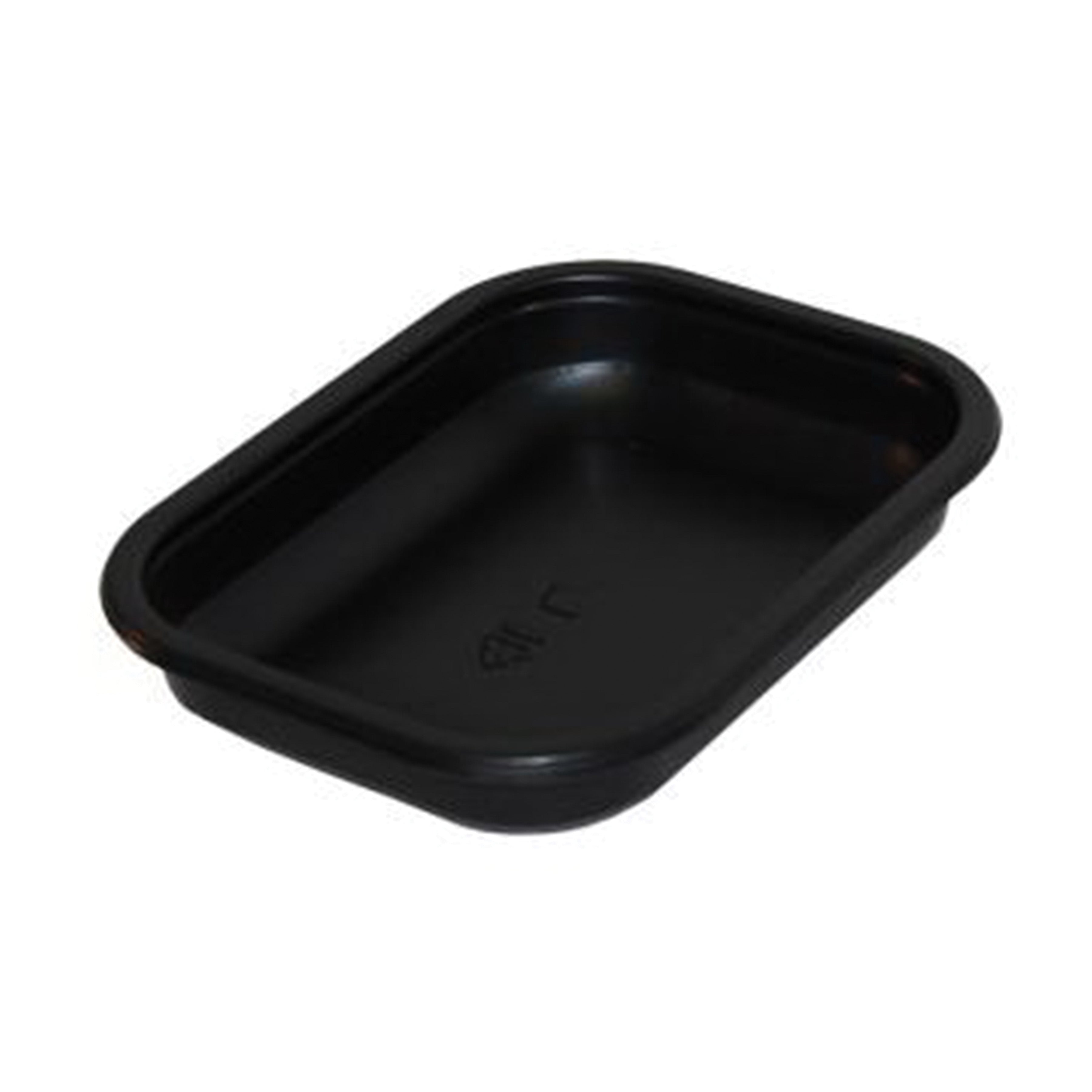 Sabert® Rectangular Tray, Small, Black, 16oz, 600/Case-B2B Discounters