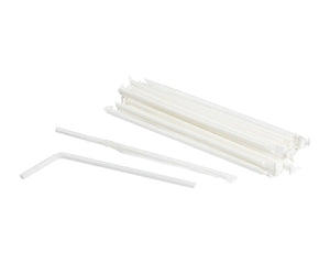 511 Food Service™ Straw Flex Paper Wrapped 8", White, 2400/Case-B2B Discounters