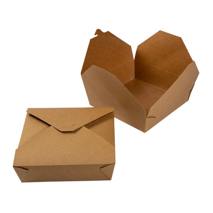 511 Food Service™ Take out Food Container #5, Kraft, 35/Pack, 4 Packs/Case-B2B Discounters