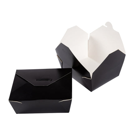 #8 Food Container, Black, 50/Pack, 6 Packs/Case-B2B Discounters