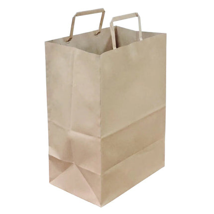 511 Food Service™ Missy / Vanity Brown Flat Handled Shopper, 10" X 6.25" X 13.5", 250/Case-B2B Discounters