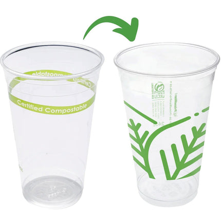 Compostable Pla Portion Cup, 24oz, Clear, 50 Cups/Pack, 12 Packs/Case-B2B Discounters