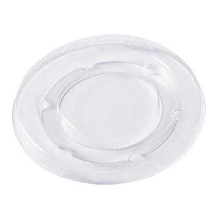 Lid For Compostable Pla Portion Cup,2oz, Clear, 250/Pack, 10 Packs/Case-B2B Discounters