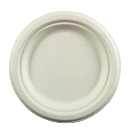 511 Food Service™ Bagasse Plate, Round, 7", 125/Pack, 8 Packs/Case-B2B Discounters