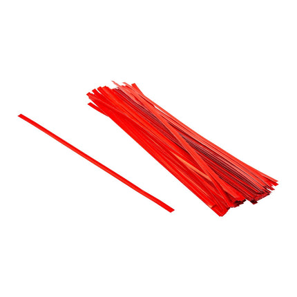 511 Food Service™ Twist Tie, Red Paper, 20", 300/Pack-B2B Discounters