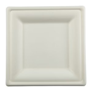 Primeware® Molded Fiber NPFA Square Plates, 10", Natural, 250/Case-B2B Discounters