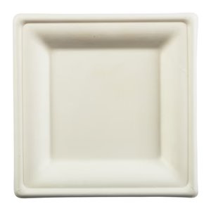 Primeware® Molded Fiber NPFA Square Plates, 6", Natural, 500/Case-B2B Discounters