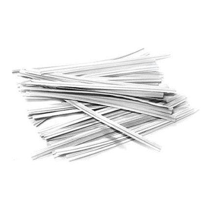 511 Food Service™ Twist Tie, Paper, White, 4"x0.125", 2000/Pack-B2B Discounters