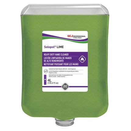 Deb® Lime Wash Cream Hand Cleaner, 4 L, 4/Case, Made in Canada-B2B Discounters