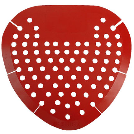 Urinal Screen, Red Cherry, 7.63" X 7.25" X 0.006", 1/Each-B2B Discounters
