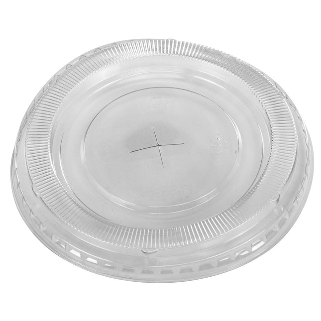 Cold Cup Flat Lid for 12-24oz Cups, Clear, PET, 1000/Case