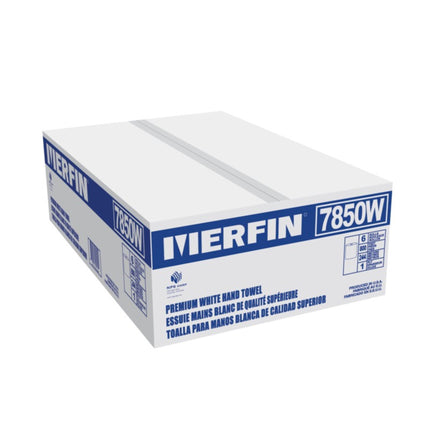 Merfin® Roll Towels, 7.5" X 800', White, 6 Rolls/Case-B2B Discounters
