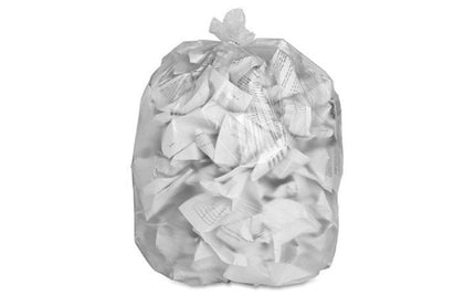 Can Liner, High Density, 9mic, 7-10gal, 22" X 24", Clear, 1000 Bags/Case-B2B Discounters