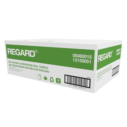 REGARD Roll Towel - Natural, 800', 6 Rolls/Case