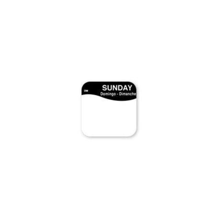 Daymark® DissolveMark® Label Roll, Blank Sunday, 1" X 1", Black/White, 1/Roll-B2B Discounters