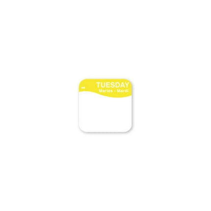 Daymark® DissolveMark® Label Roll, Tuesday, Non-Dissolvable, 1/Roll-B2B Discounters