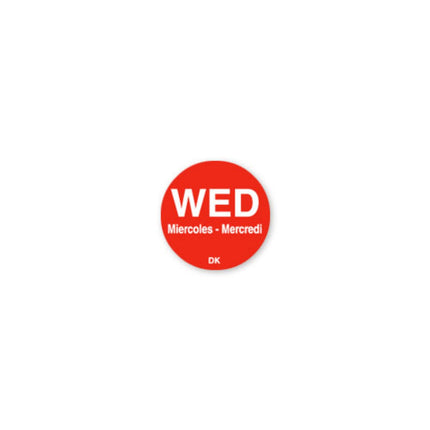 Daymark® DissolveMark® Label Roll, Wednesday, Non-Dissolvable, 1/Roll-B2B Discounters