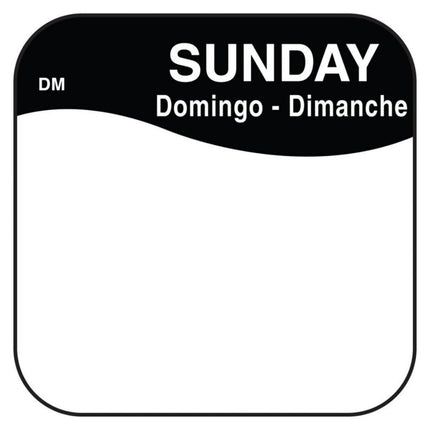 Daymark® DissolveMark® Label Roll, Sunday, Non-Dissolvable, 1/Roll-B2B Discounters