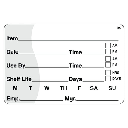 Daymark® DissolveMark® Label Roll, Shelf Life Item/Date/Use By, Non-Dissolvable, 1Roll-B2B Discounters