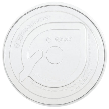 Eco Products GreenStripe® Flat Lid for 9-24oz Cold Cups, PLA, Clear, 1000/Case-B2B Discounters