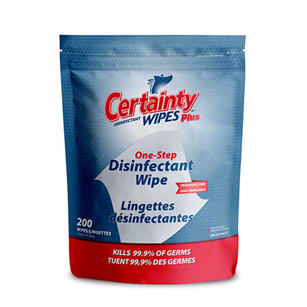 Certainty™ Disinfectant Wipes, 6"x6", Stand-Up Pouch, 1/Each-B2B Discounters